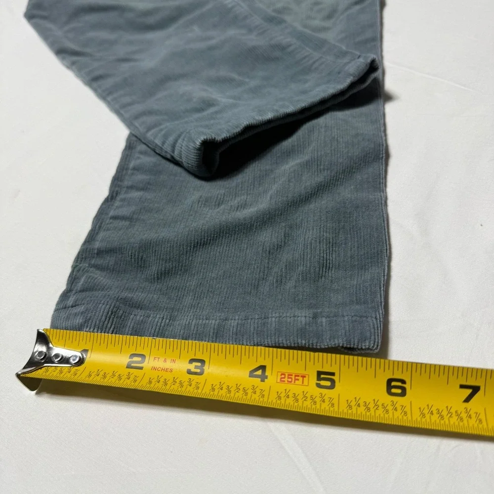 Patagonia Organic Cotton Slim Low Rise Corduroy Pants Teal‎ Green Women's 28X32